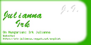julianna irk business card